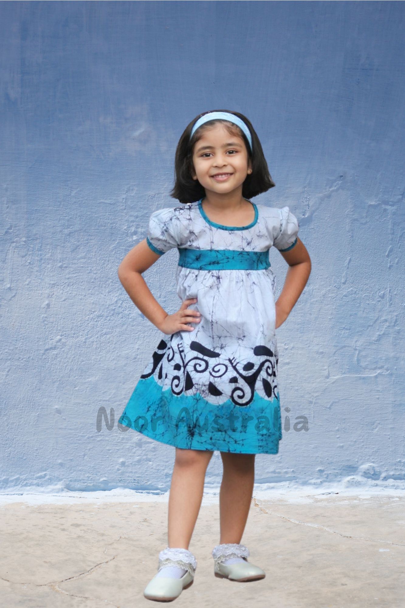 Girls Batik Frock – Three Color - NRHG362 - Image 2