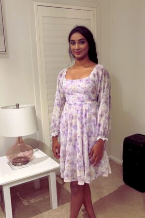 Enchanting Lilac Bloom Dress – NRMO413