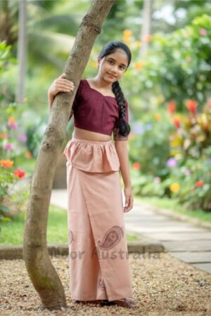 Girls Printed Batik Redda Hatte - NRGG505