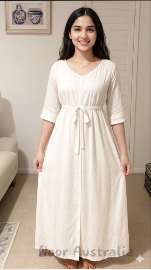 Elegant Sri Lankan White Dress – NRDRS001