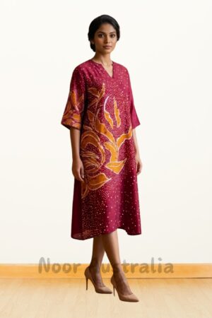 Sri lankan silk batik dress
