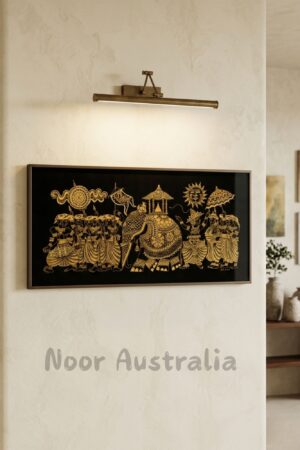 Traditional Kandy Esala Perahera (93cm X 46cm) – Gold Dust Wall Hanging - NRHD108